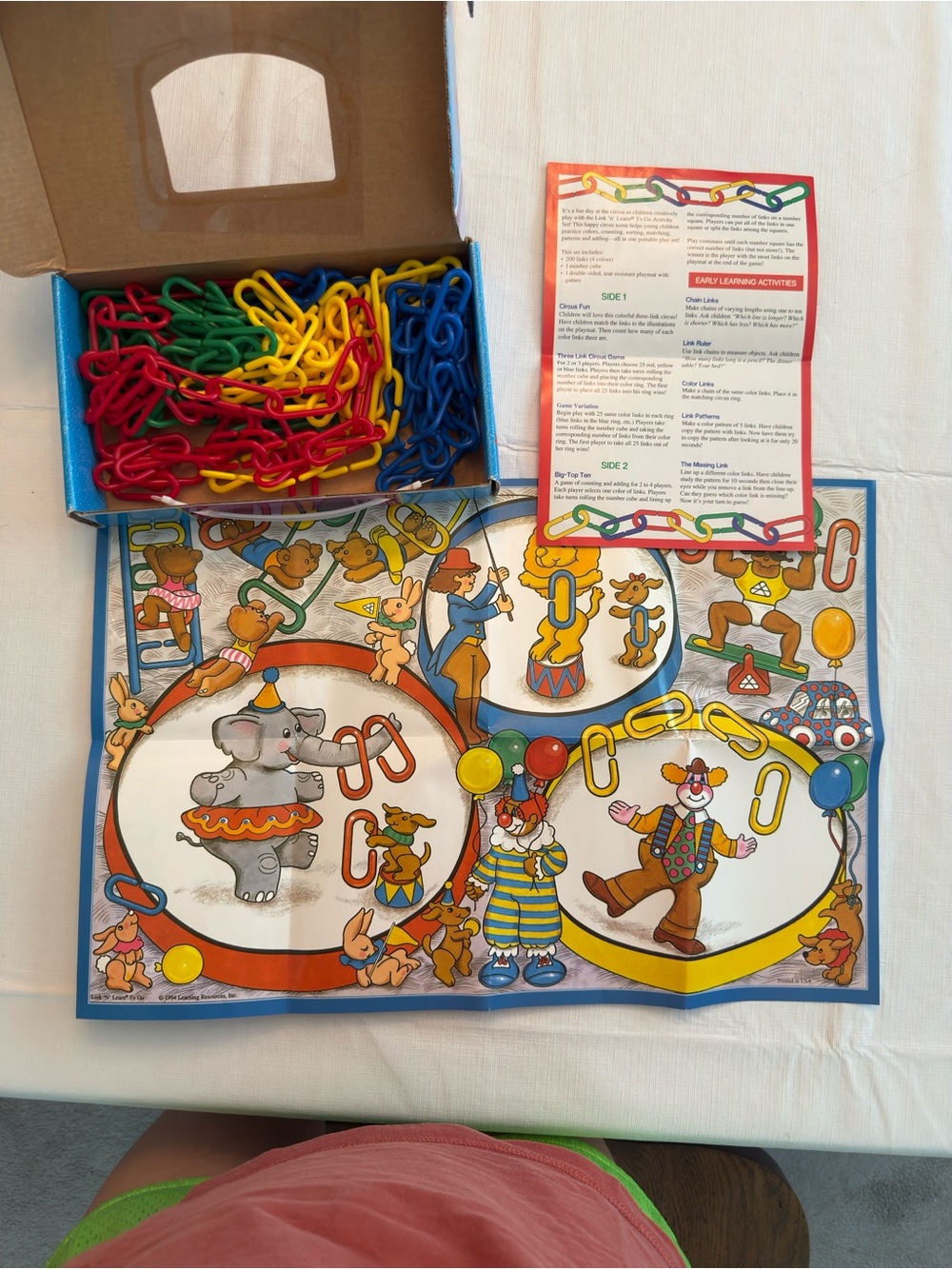 Multicolor Plastic Link Play Set for Kids - Red, Yellow, Green, Blue